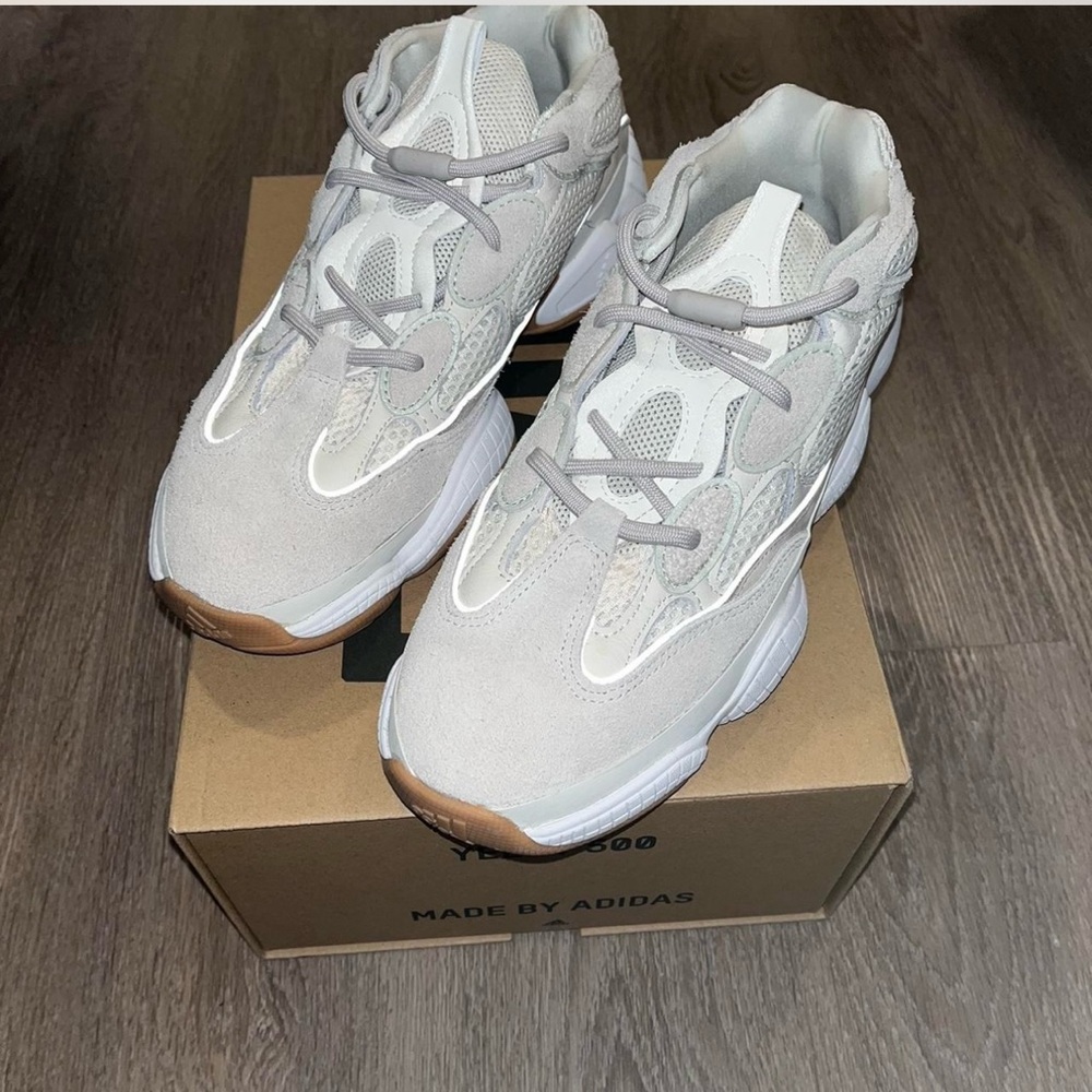 Adidas Light Gray and White Sneakers